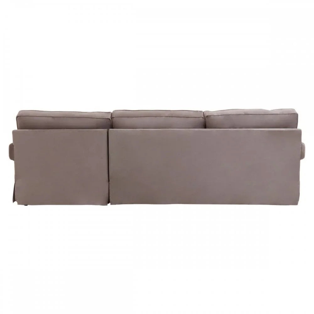 Camden Three Seat Velvet Chaise Sofa