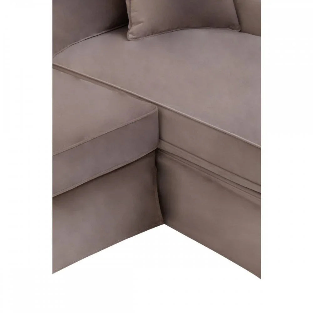 Camden Three Seat Velvet Chaise Sofa