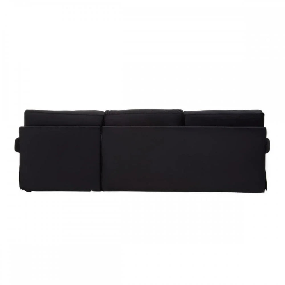 Camden Three Seat Velvet Chaise Sofa