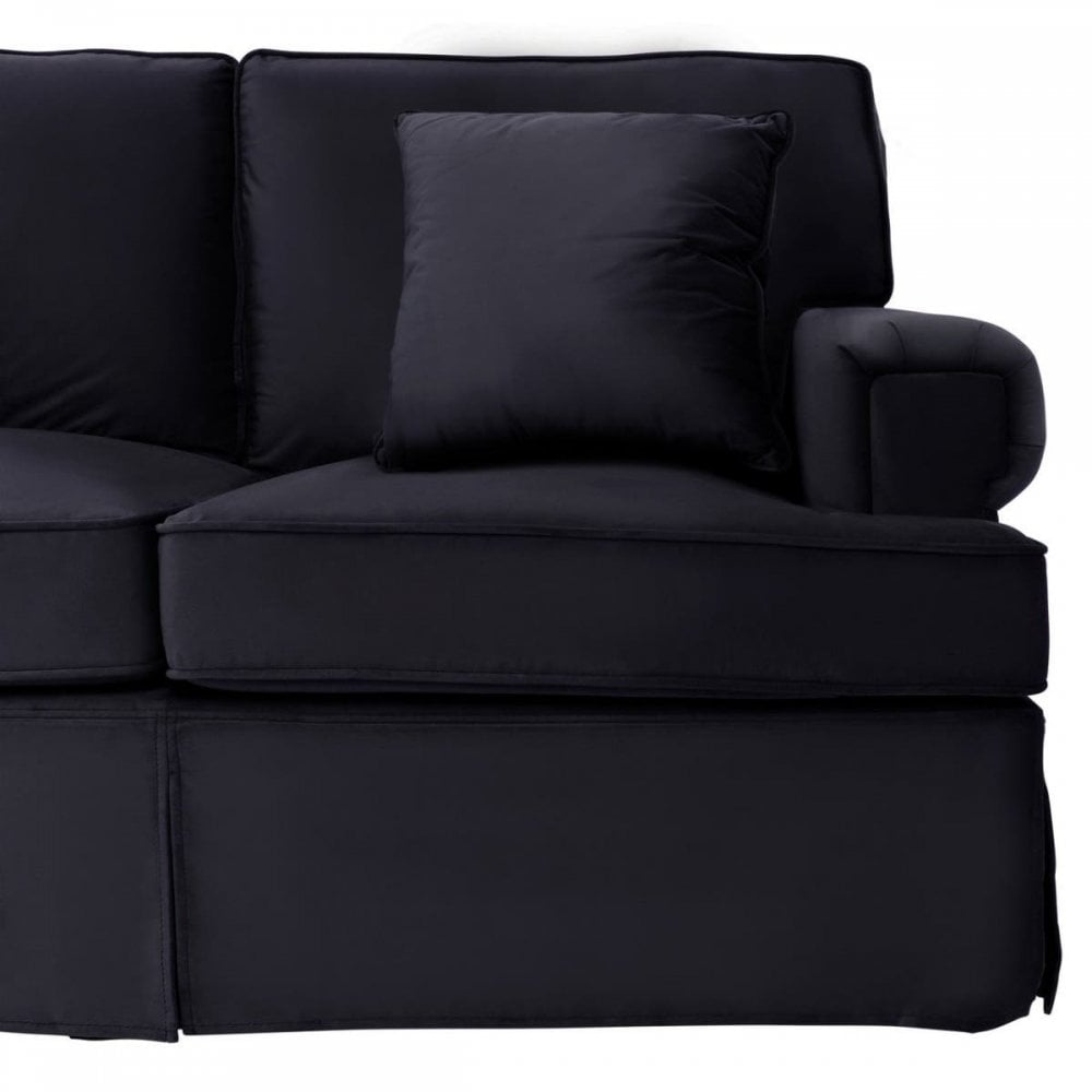 Camden Three Seat Velvet Chaise Sofa