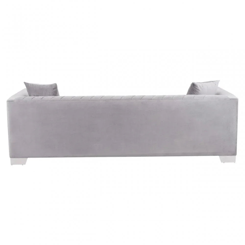Bedford 3 Seat Grey Velvet Sofa
