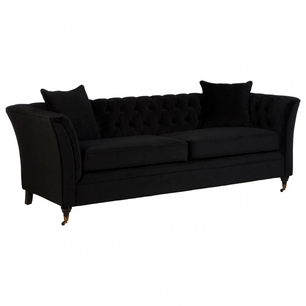Milena 3 Seat Onyx Sofa
