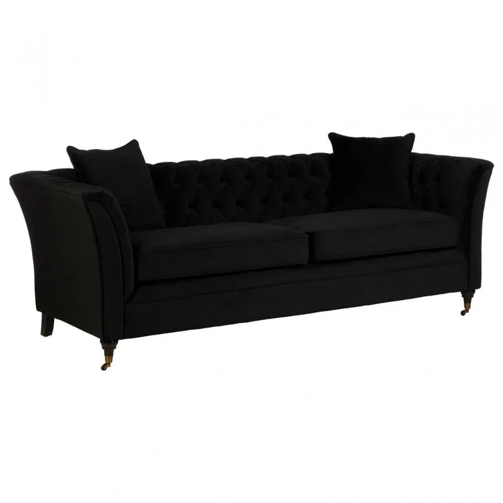 Milena 3 Seat Onyx Sofa