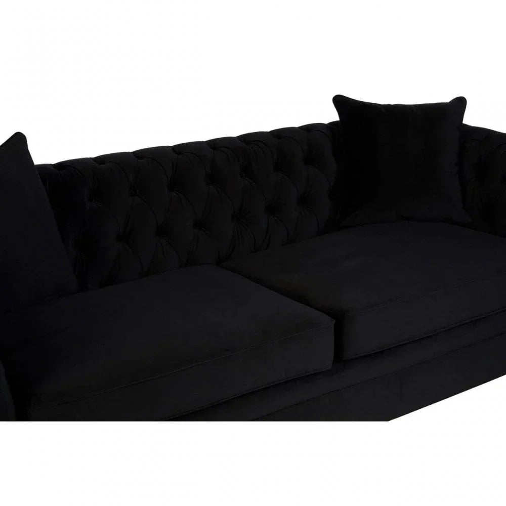 Milena 3 Seat Onyx Sofa