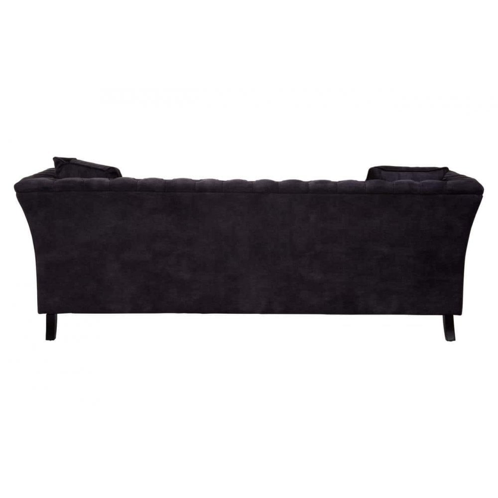 Milena Three Seat Grey Velvet Sofa