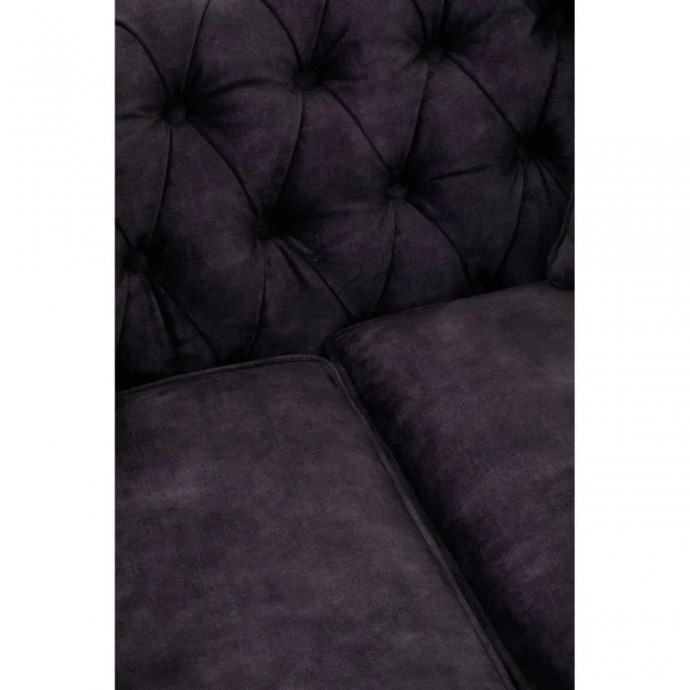 Milena Two Seat Grey Velvet Sofa