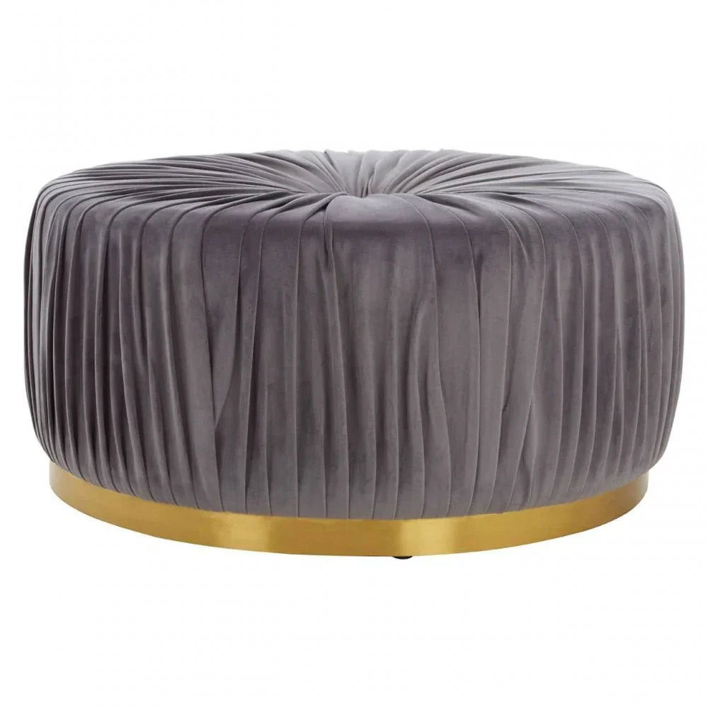 Cassia Grey Footstool