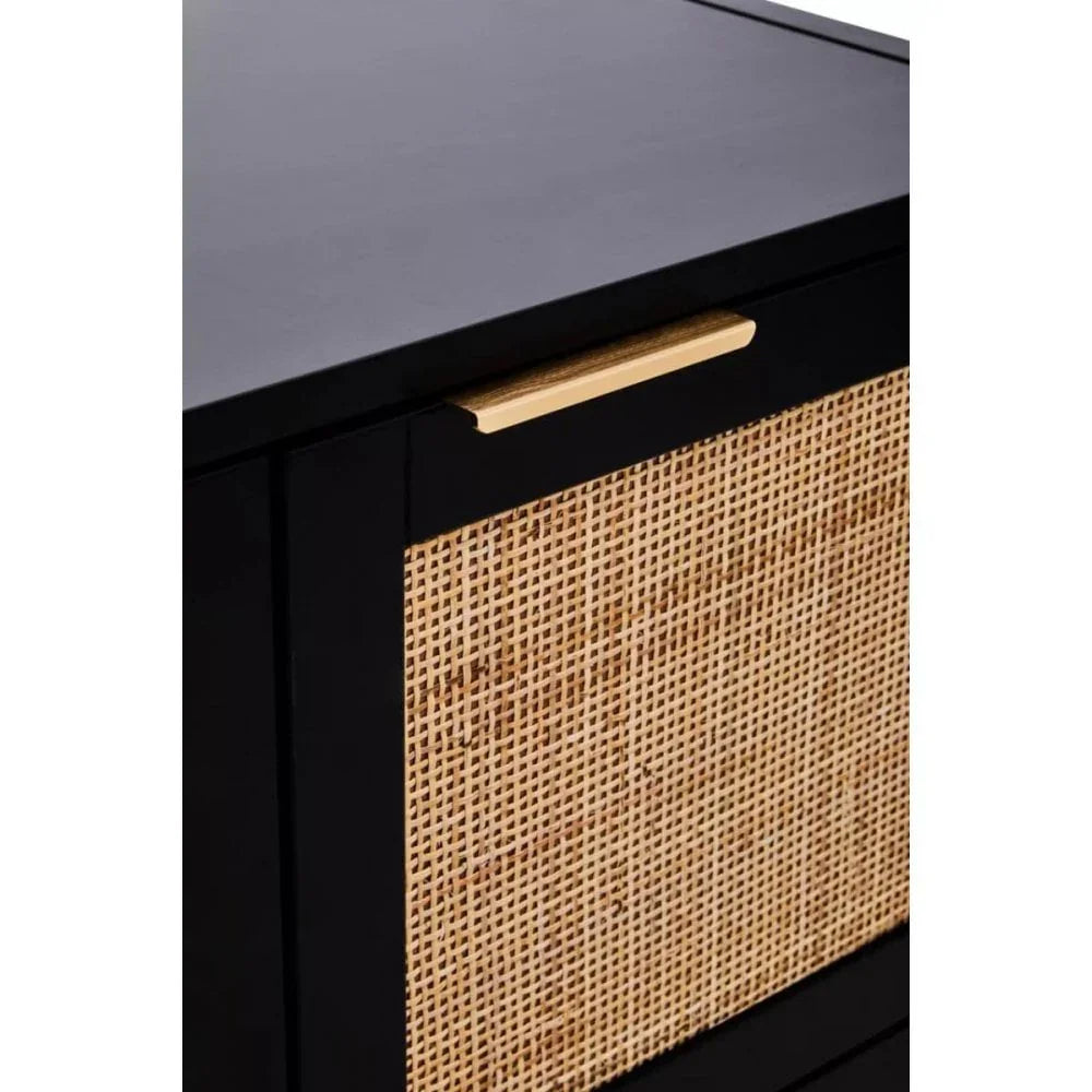 Astoria Black Wood Side Cabinet
