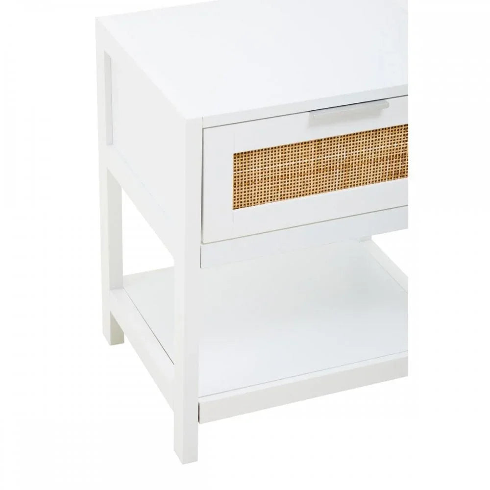 Astoria White Wood Side Table