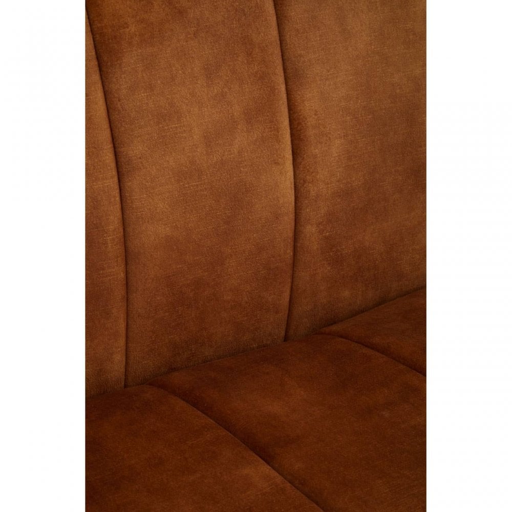 Westend Three Seat Gold Velvet Sofa