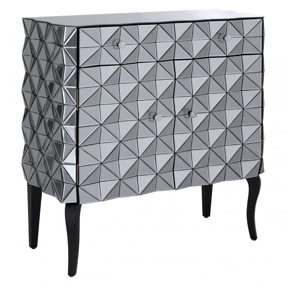 Westend Silver Finish Cabinet