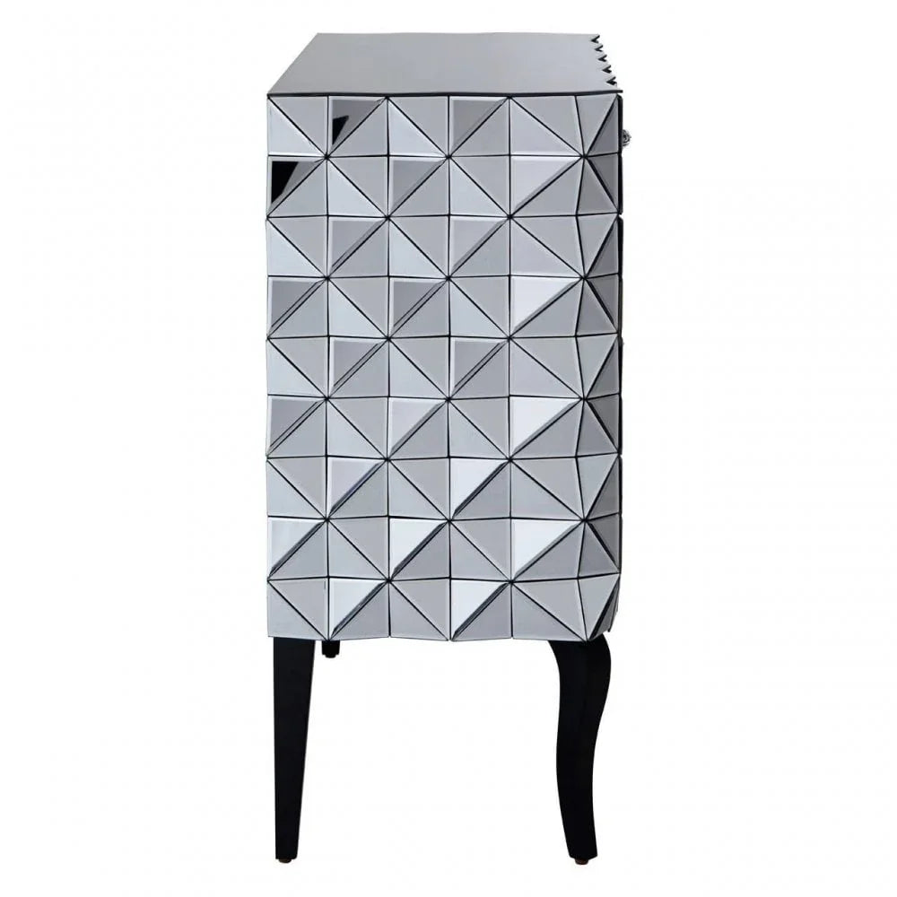 Westend Silver Finish Cabinet