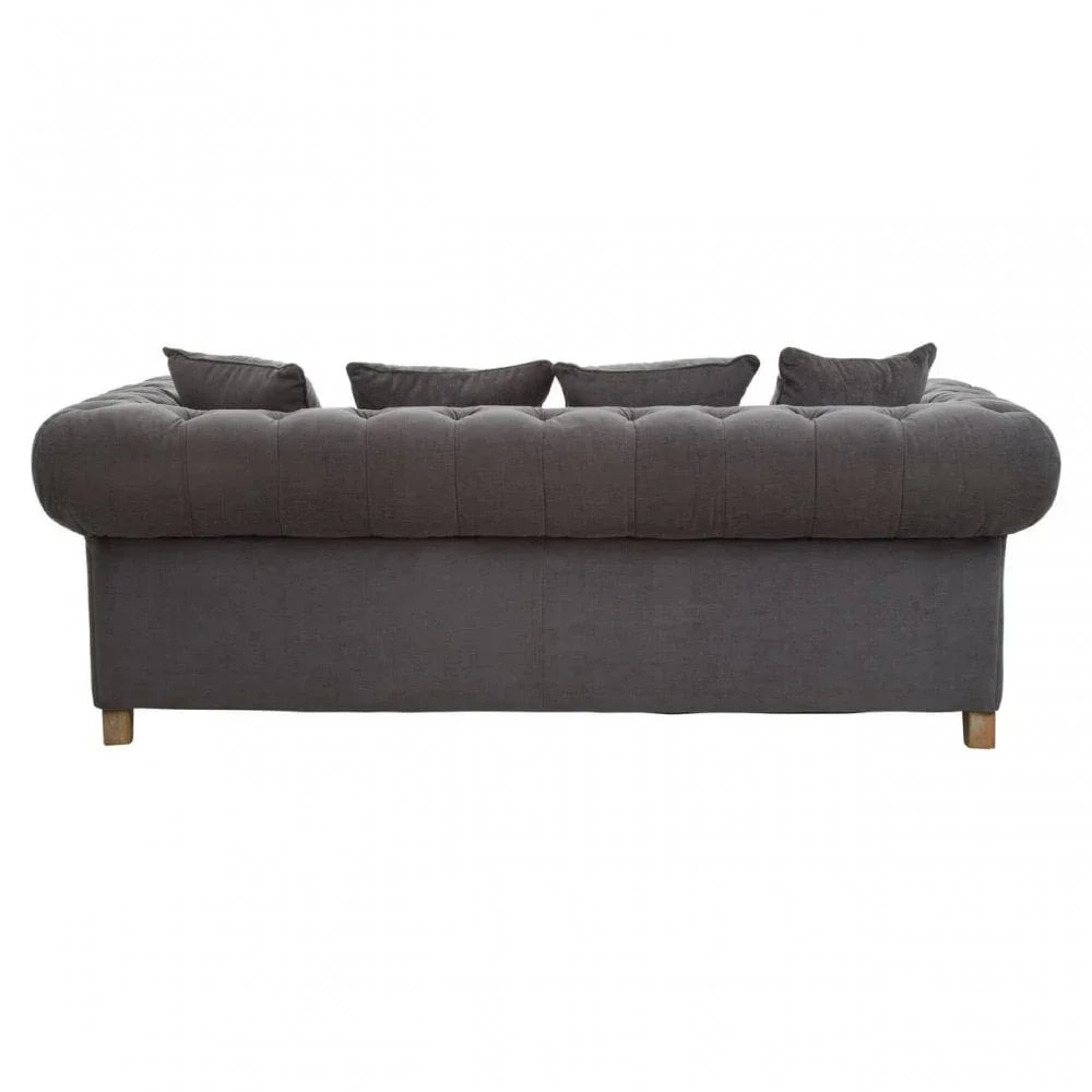 Westend Three Seat Grey Fabric Sofa