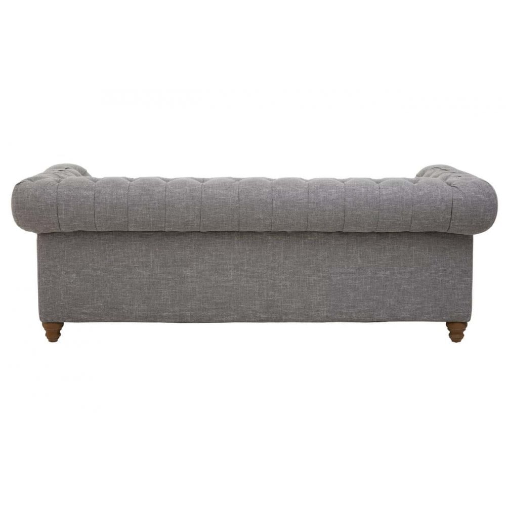 Helia Three Seat Grey Linen Sofa