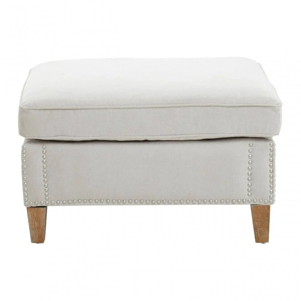 Solace Grey Fabric Footstool