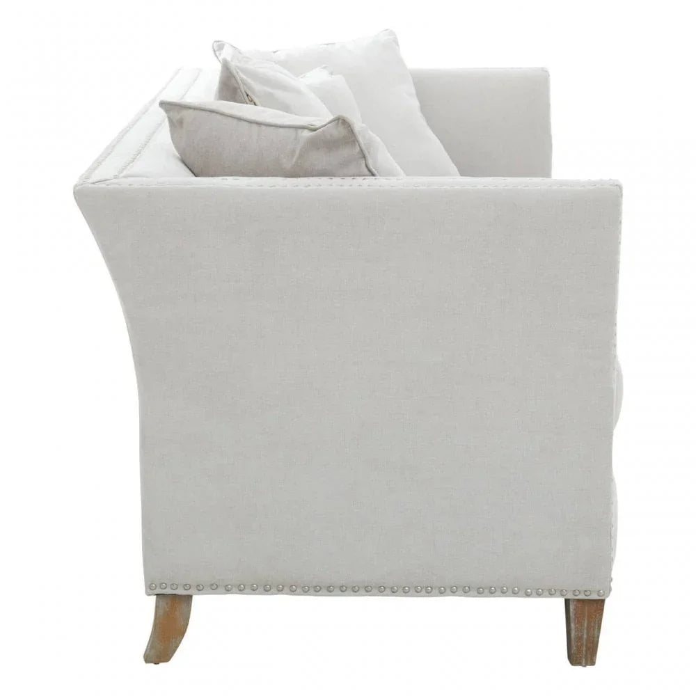 Solace Three Seat Grey Fabric Sofa