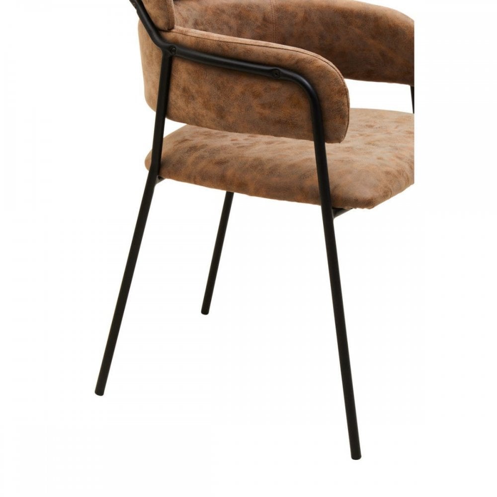 Cocoa Brown Faux Leather Dining Chair