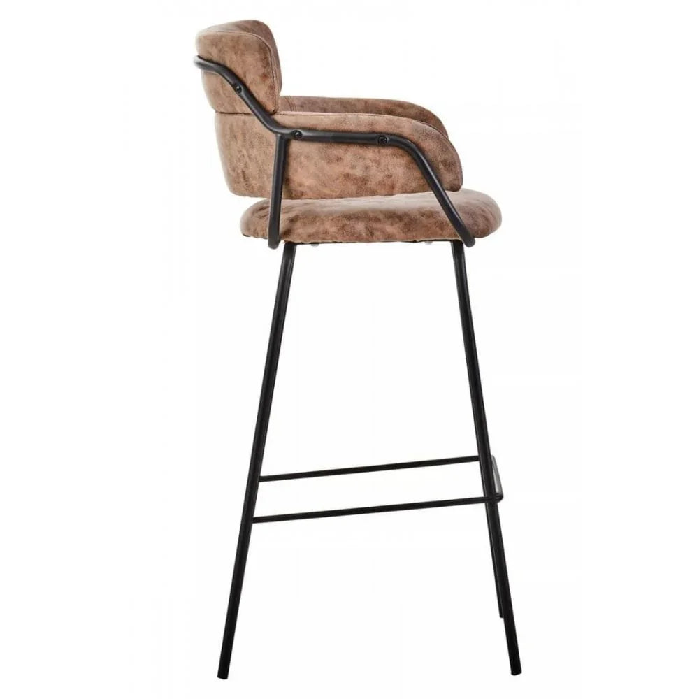 Obsidian Faux Leather Bar Chair