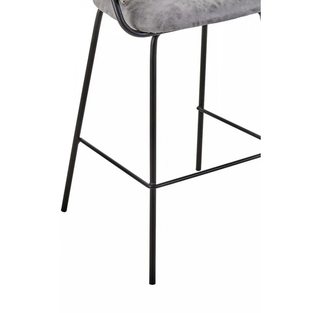 Obsidian Faux Leather Bar Chair