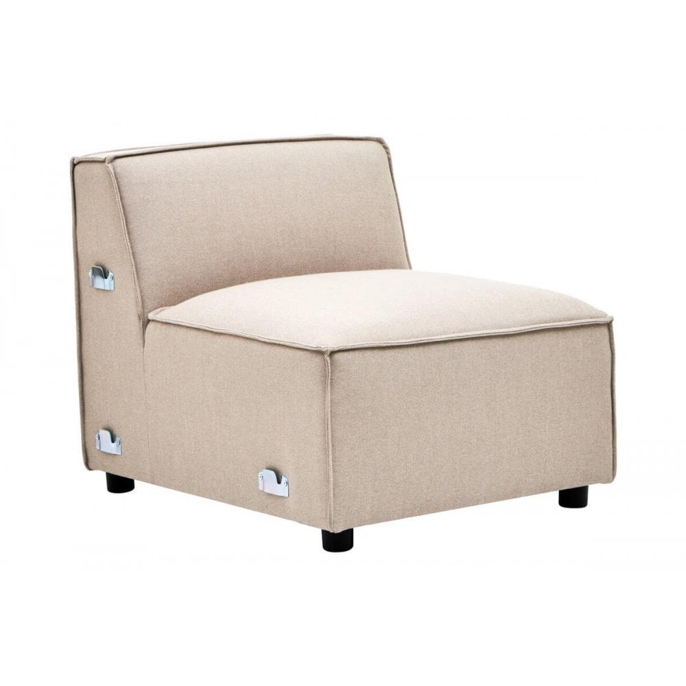 Celeste Natural Fabric Armless Sofa