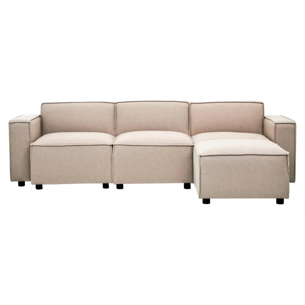Celeste Natural Fabric Armless Sofa