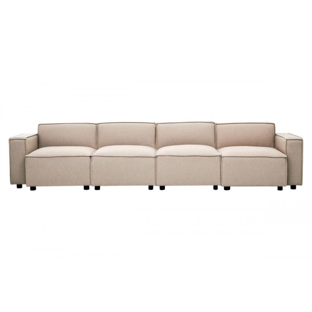 Celeste Natural Fabric Armless Sofa