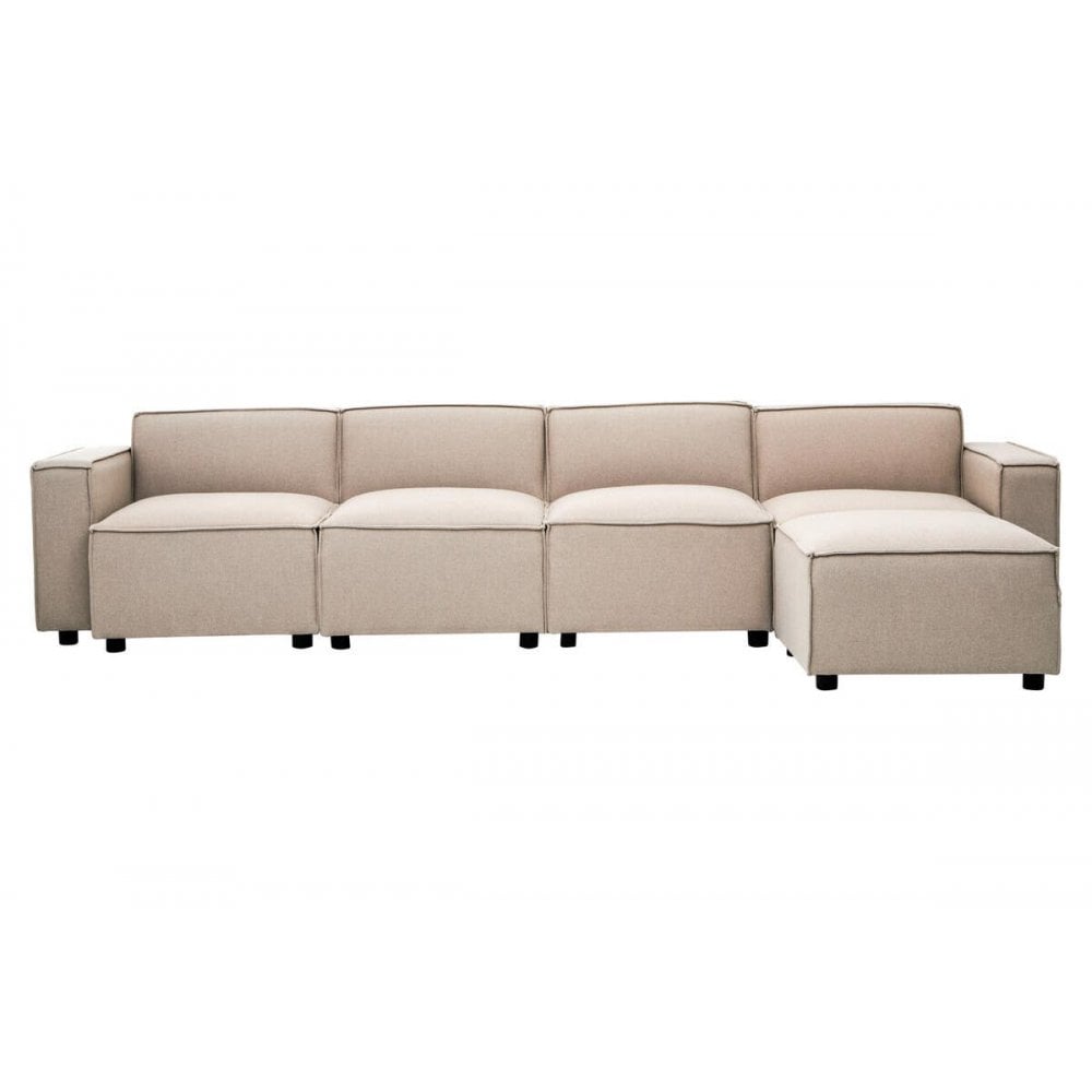 Celeste Natural Fabric Armless Sofa