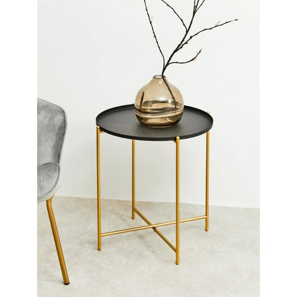 Orion Black Top Side Table