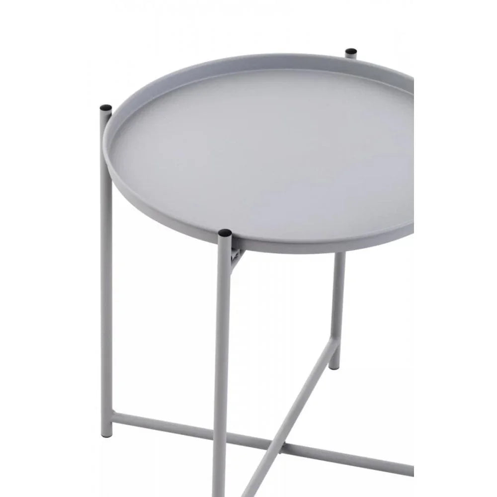 Orion Grey Iron Side Table