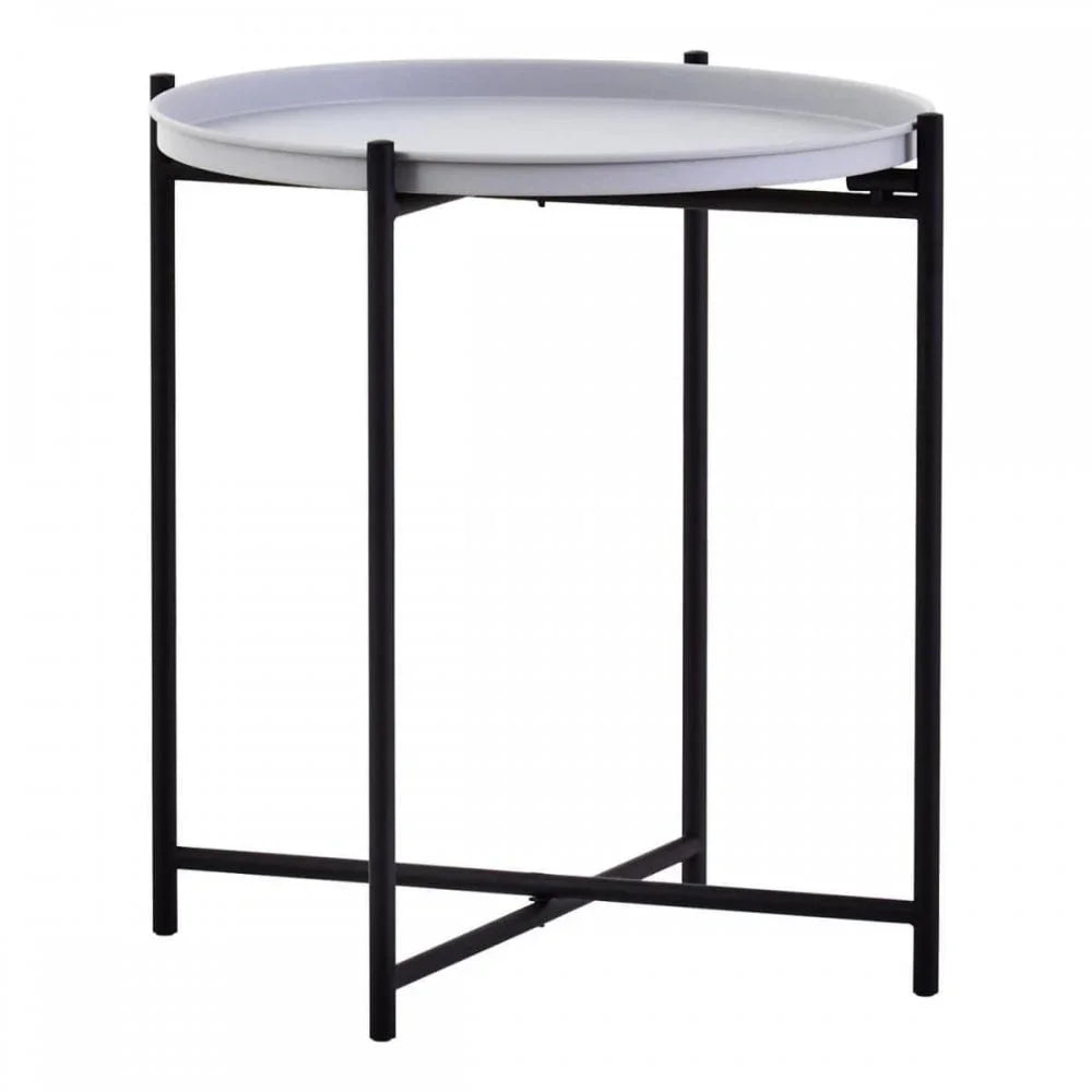 Orion Round Grey Top Side Table