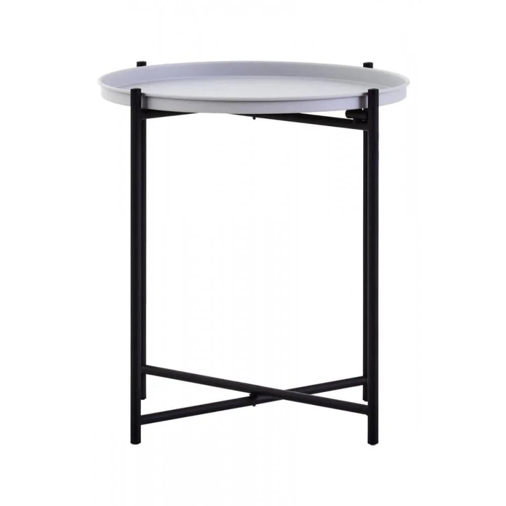 Orion Round Grey Top Side Table