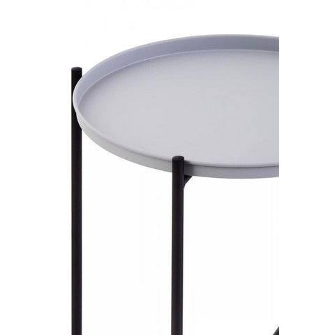 Orion Round Grey Top Side Table