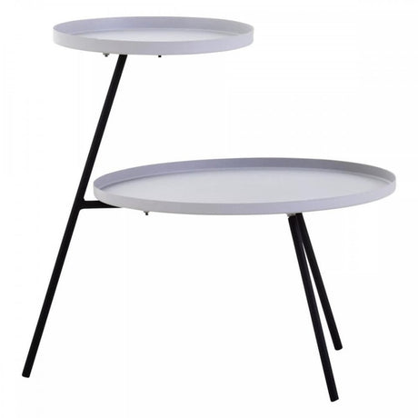 Orion Two Shelf Grey & Black Side Table