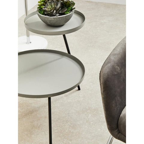 Orion Two Shelf Grey & Black Side Table