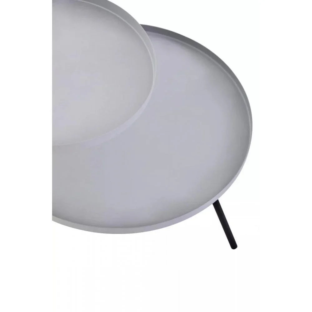 Orion Two Shelf Grey & Black Side Table