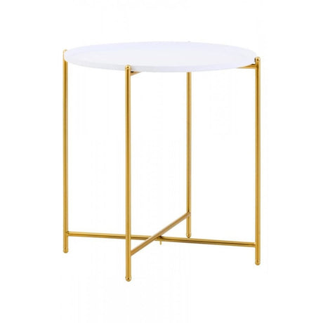 Orion White Top Side Table
