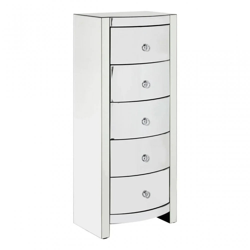 Calista Curved Tall Boy Drawers