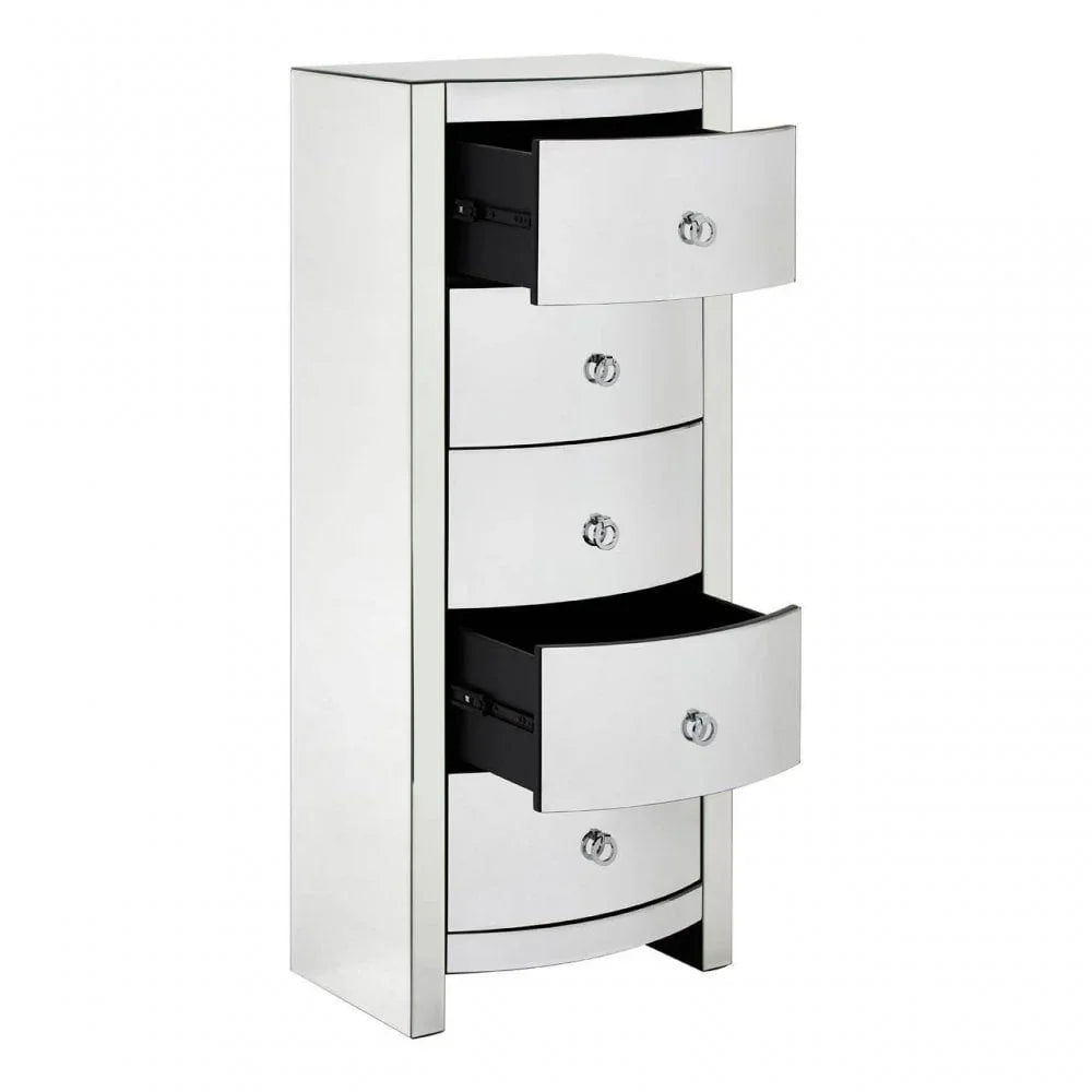 Calista Curved Tall Boy Drawers