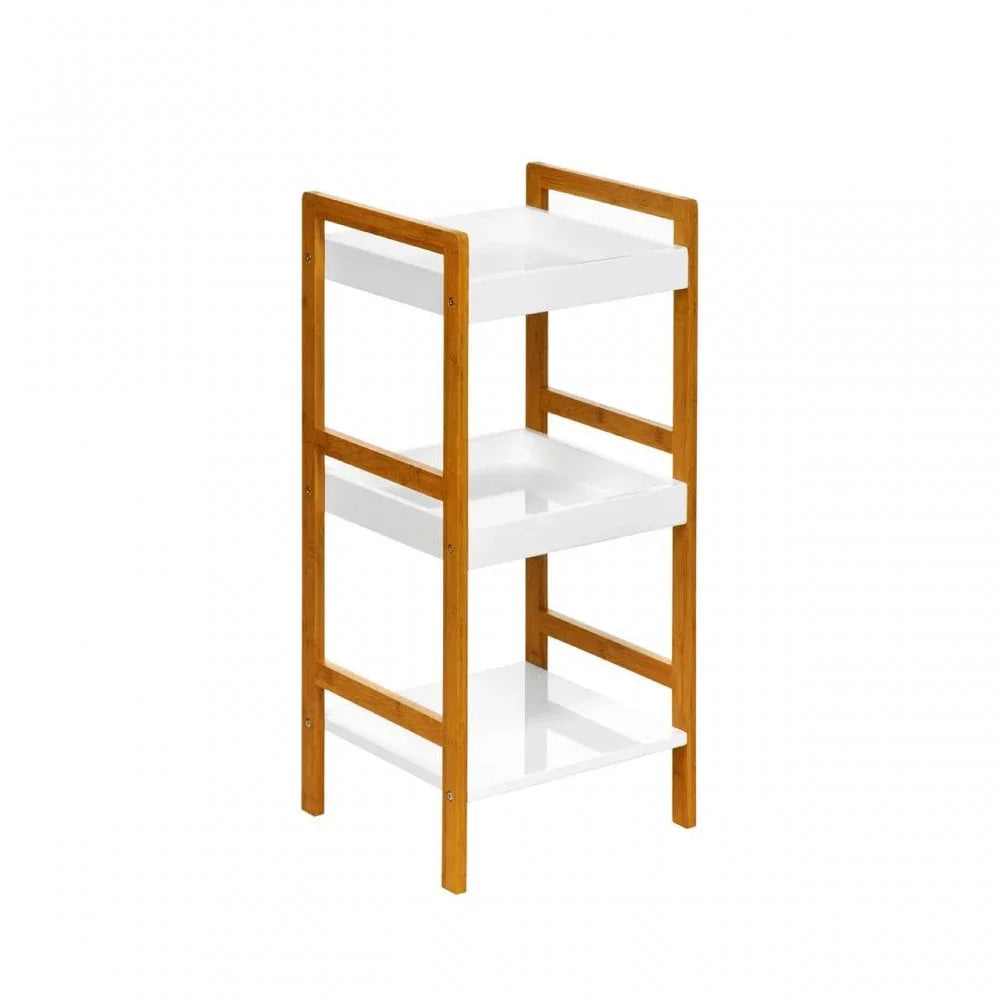 Nova White High Gloss 3 Tier Small Shelf Unit