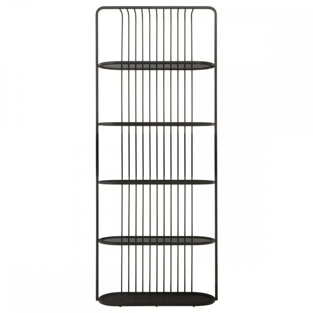 Vero Five Tier Black Shelf Unit