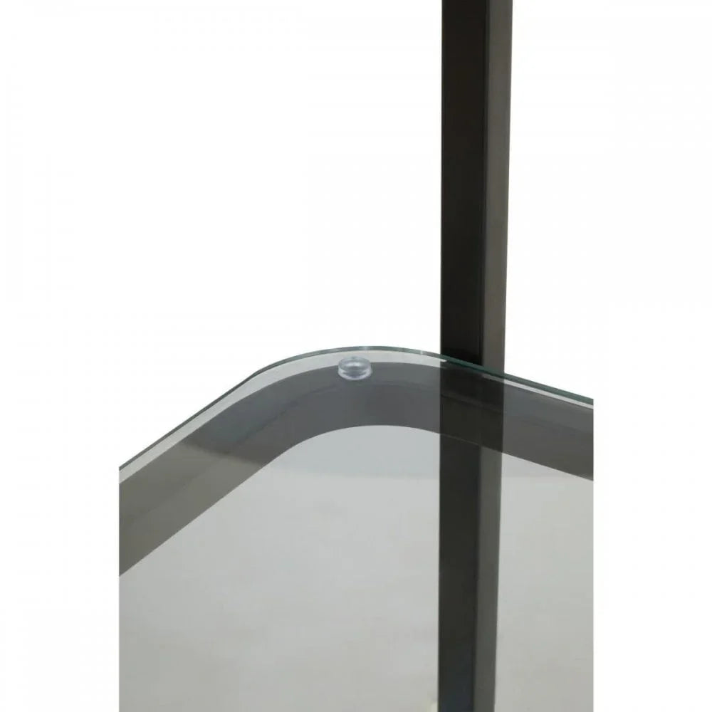 Vero Right Half Moon Black Shelf Unit