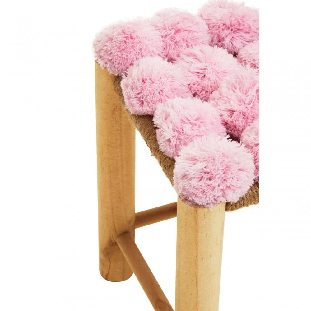 Springdale Pink Pom Pom Stool