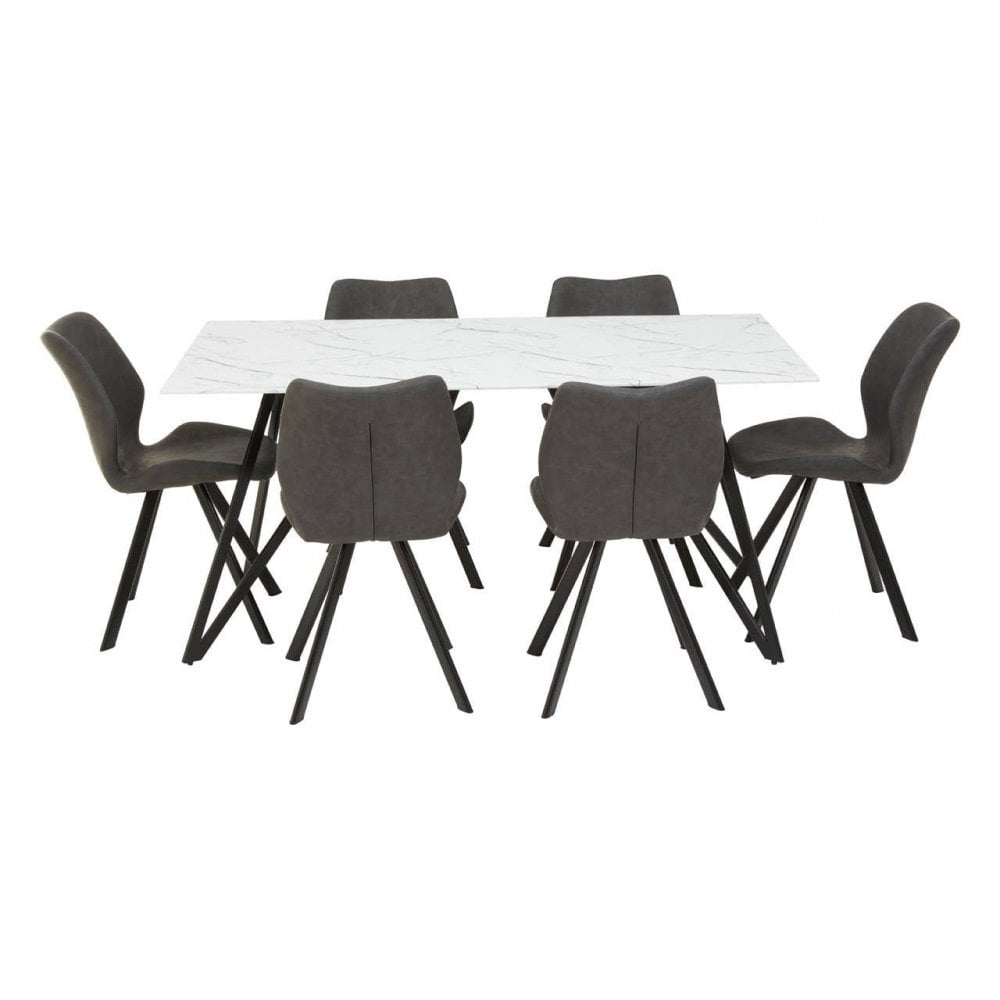 Hudson Rectangular Grey Dining Set