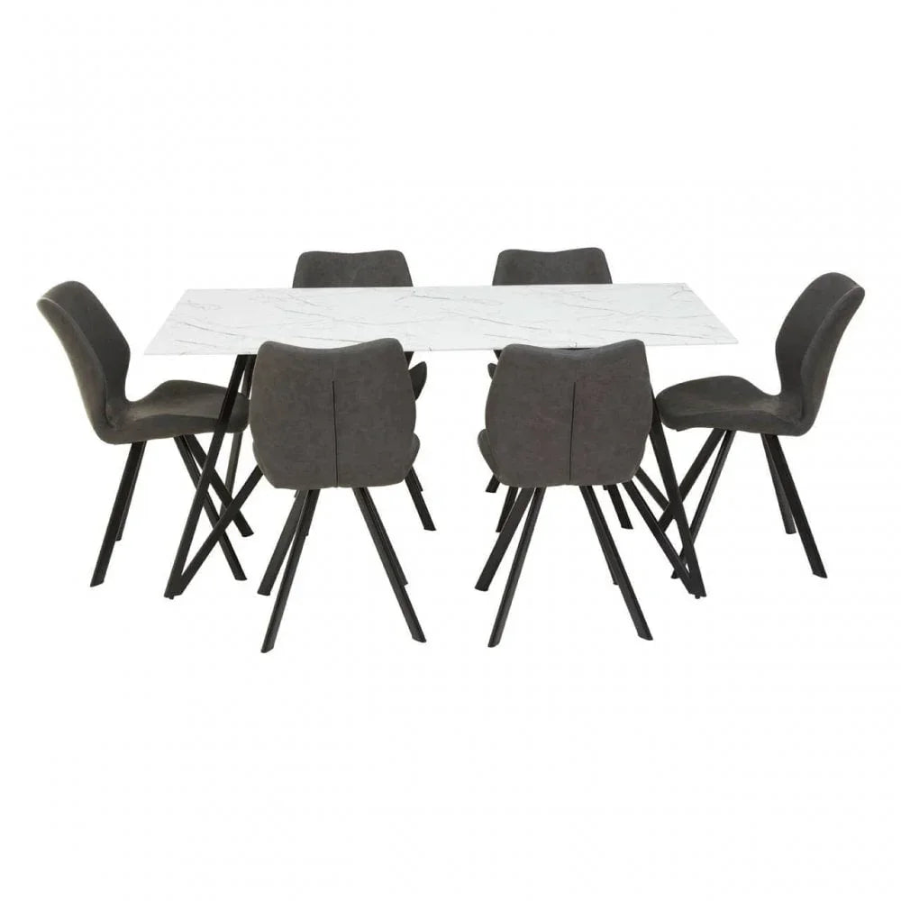 Hudson Rectangular Grey Dining Set