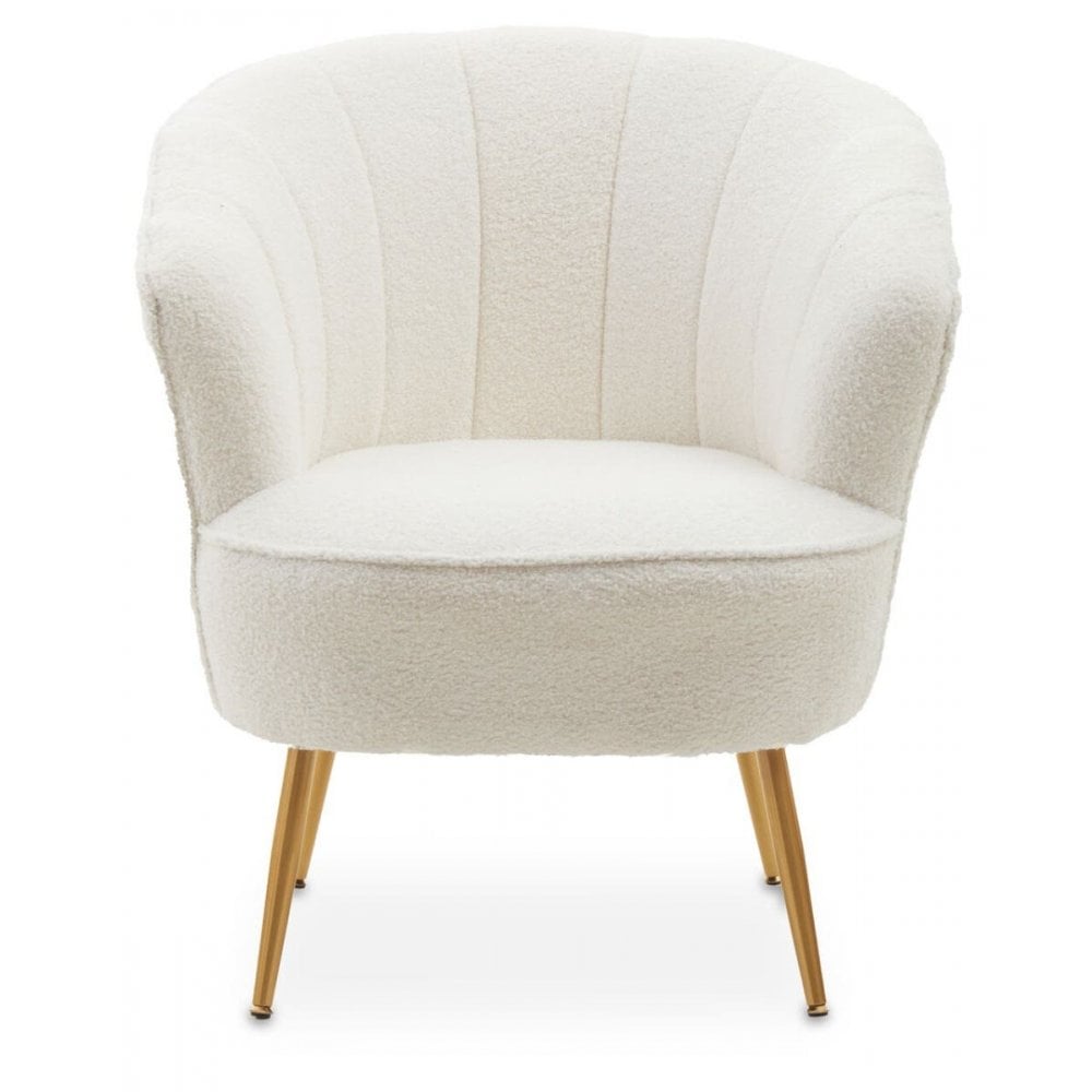 Arden Channel Armchair With Gold Finish Legs