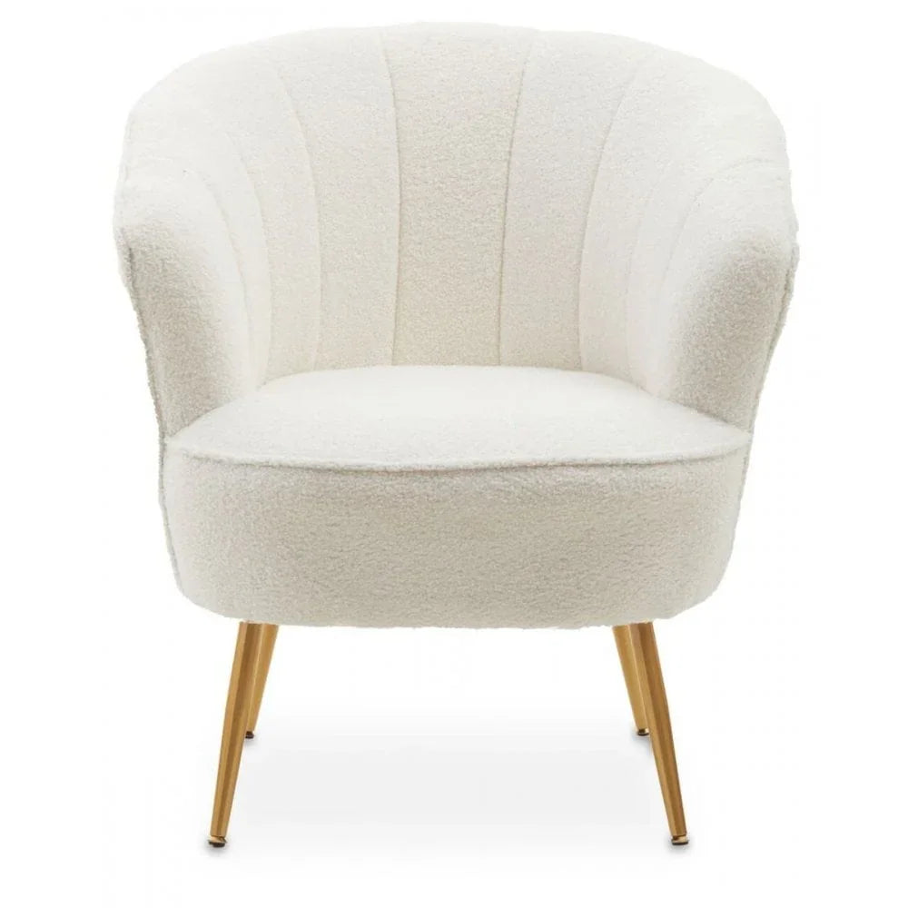 Arden Channel Armchair With Gold Finish Legs