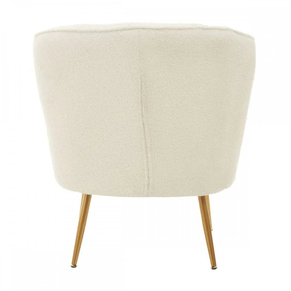 Arden Channel Armchair With Gold Finish Legs