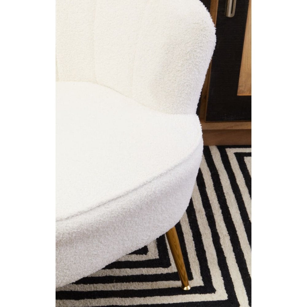 Arden Channel Armchair With Gold Finish Legs