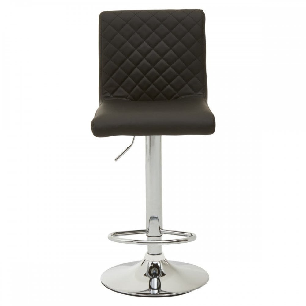 Elara Black And Chrome Bar Stool