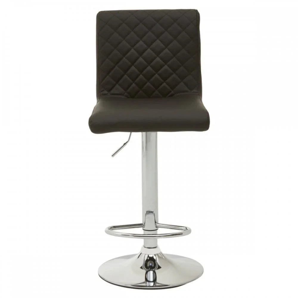 Elara Black And Chrome Bar Stool
